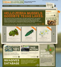 TexasInvasives.org website TexasInvasives.org website